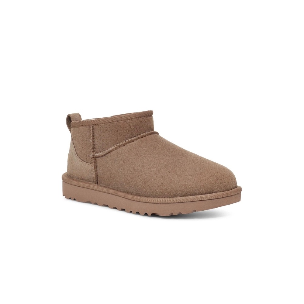 Cozy Fall UGG Classic Ultra Mini Womens 10 Caribou Brown Sheepskin Ankle Boots